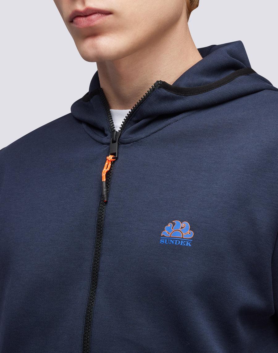 Sundek felpa full zip con cappuccio m411jhil400-00701 I Più Venduti
