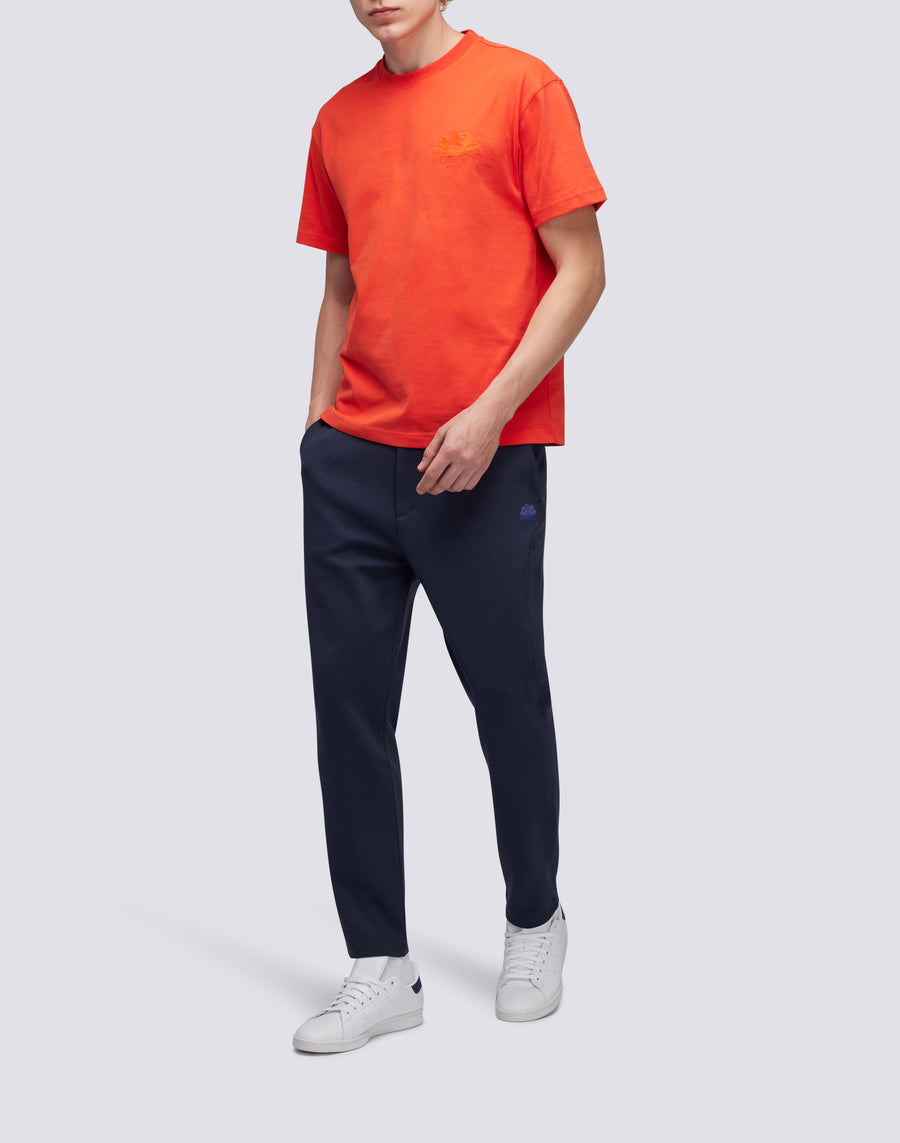 Sundek T-SHIRT GIROCOLLO CON LOGO RICAMATO M170TEJS700-A4200 Moda