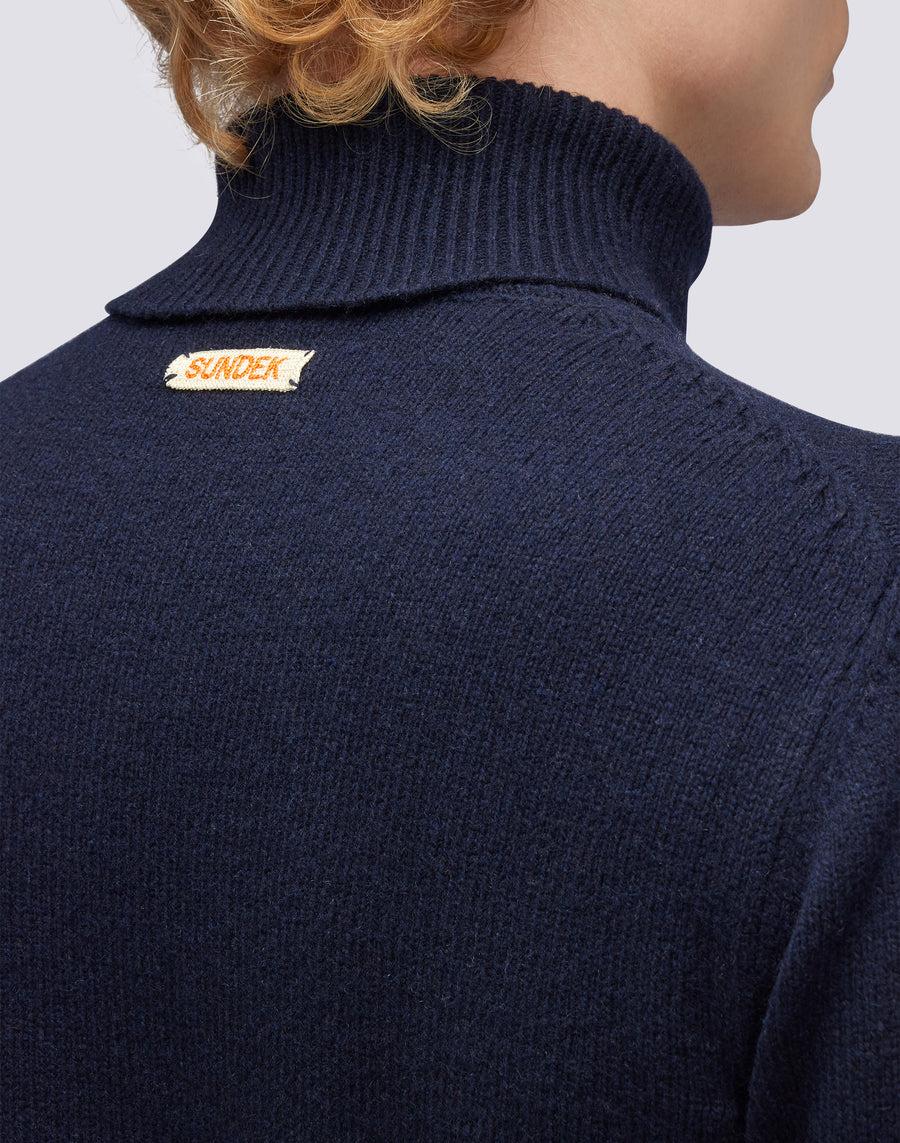 Sundek maglione a girocollo misto cashmere M353KIWS500-00700 Soddisfazione Garantita