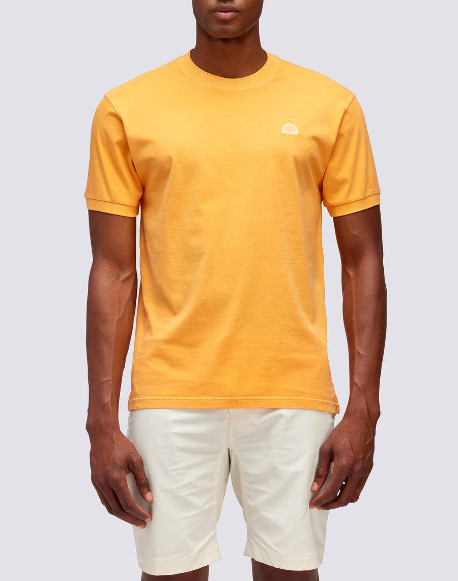 Sundek T-SHIRT NEW DEY GIROCOLLO TINTO CAPO CON LOGO m108tej78tc-a3301 Saldi