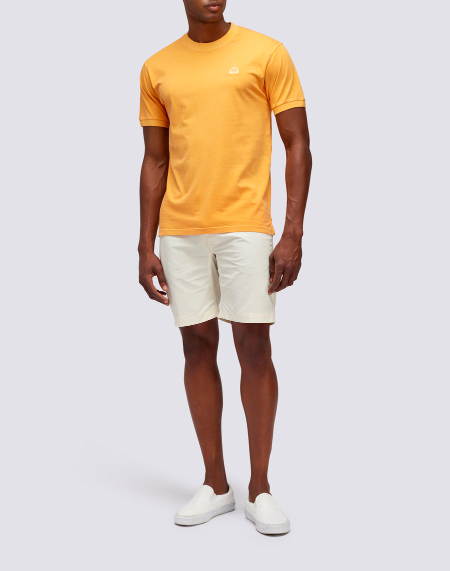Sundek T-SHIRT NEW DEY GIROCOLLO TINTO CAPO CON LOGO m108tej78tc-a3301 Saldi