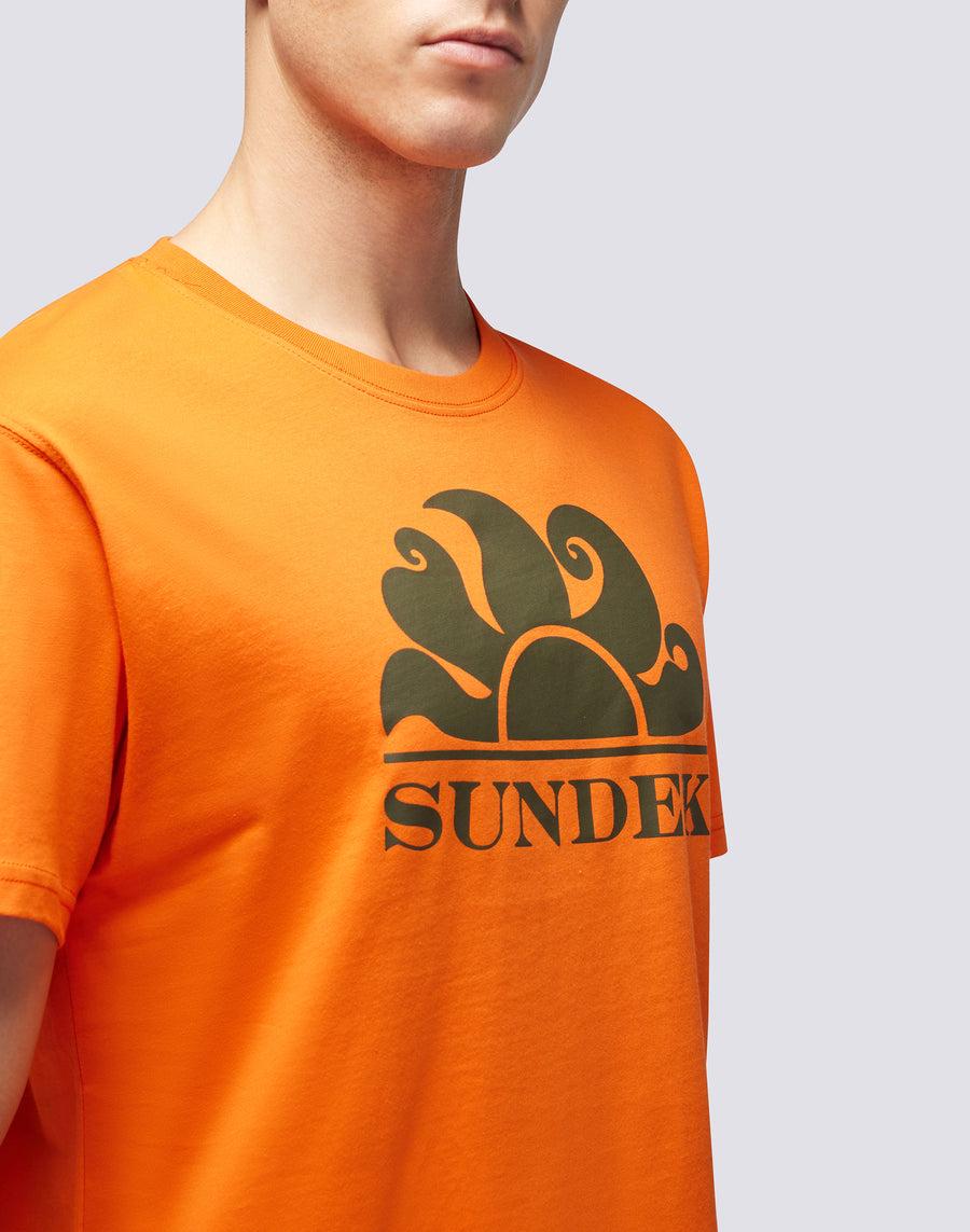 Sundek T-SHIRT GIROCOLLO CON STAMPA LOGO m021tej7800-55001 Ultimo giorno