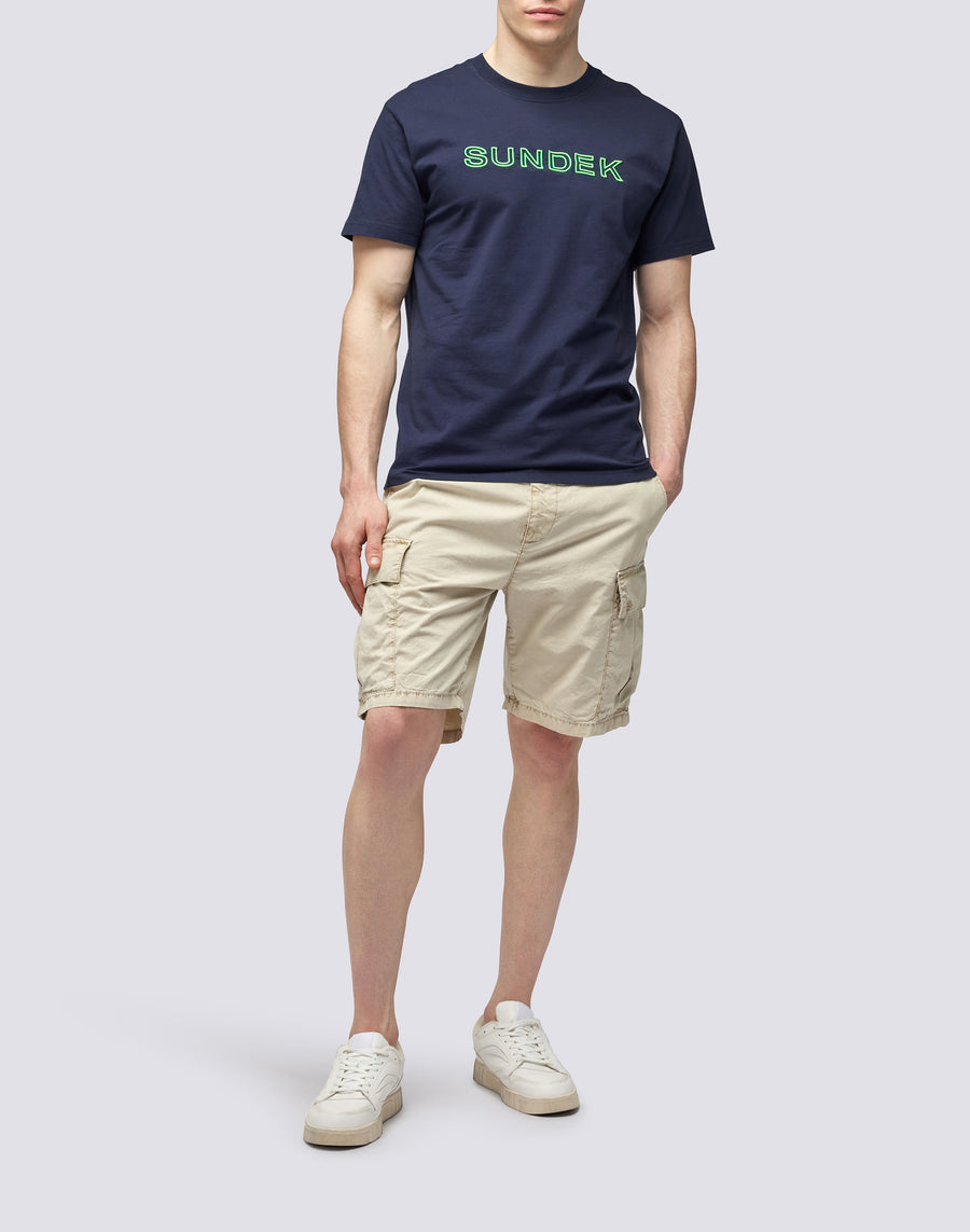 Sundek T-SHIRT LOGO RICAMO m610tej7800-00701 Promozione Limitata