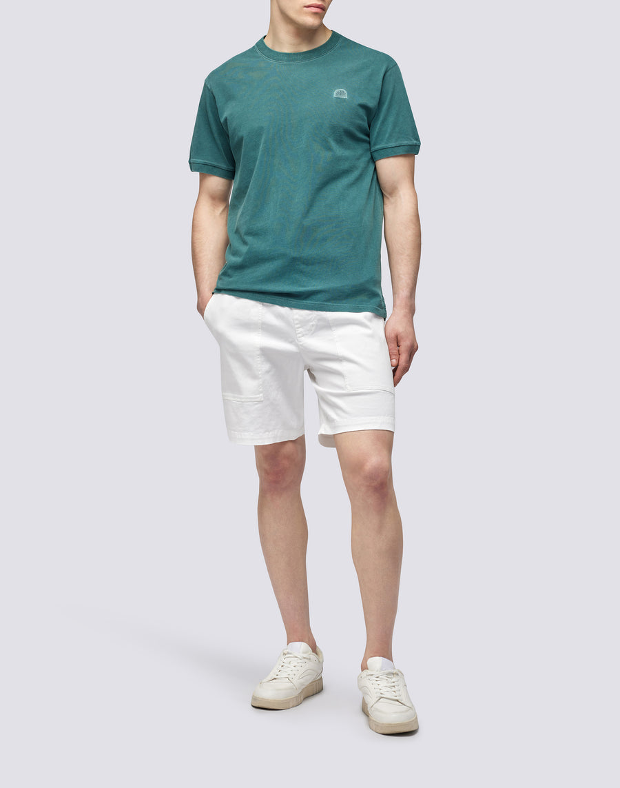 Sundek T-SHIRT NEW DEY GIROCOLLO TINTO CAPO CON LOGO m108tej78tc-86301 Outlet