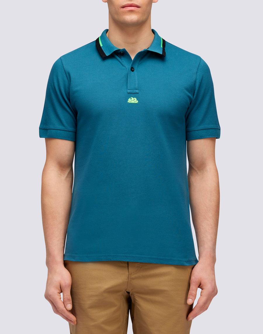 Sundek POLO IN COTONE PIQUET COMBINATO m997plpq500-a3401 Prezzo Ridotto