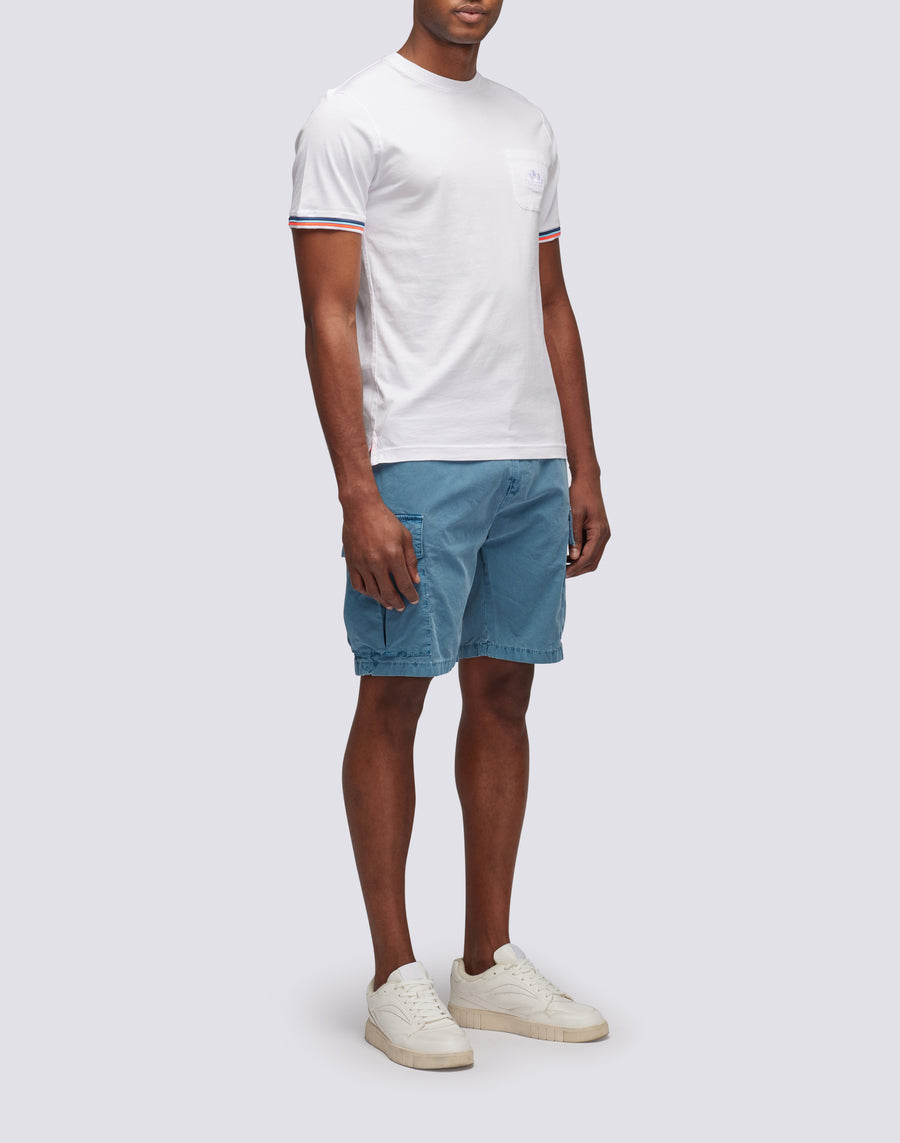 Sundek t-shirt finn girocollo con taschino M775TEJ7800-00634 Nuova