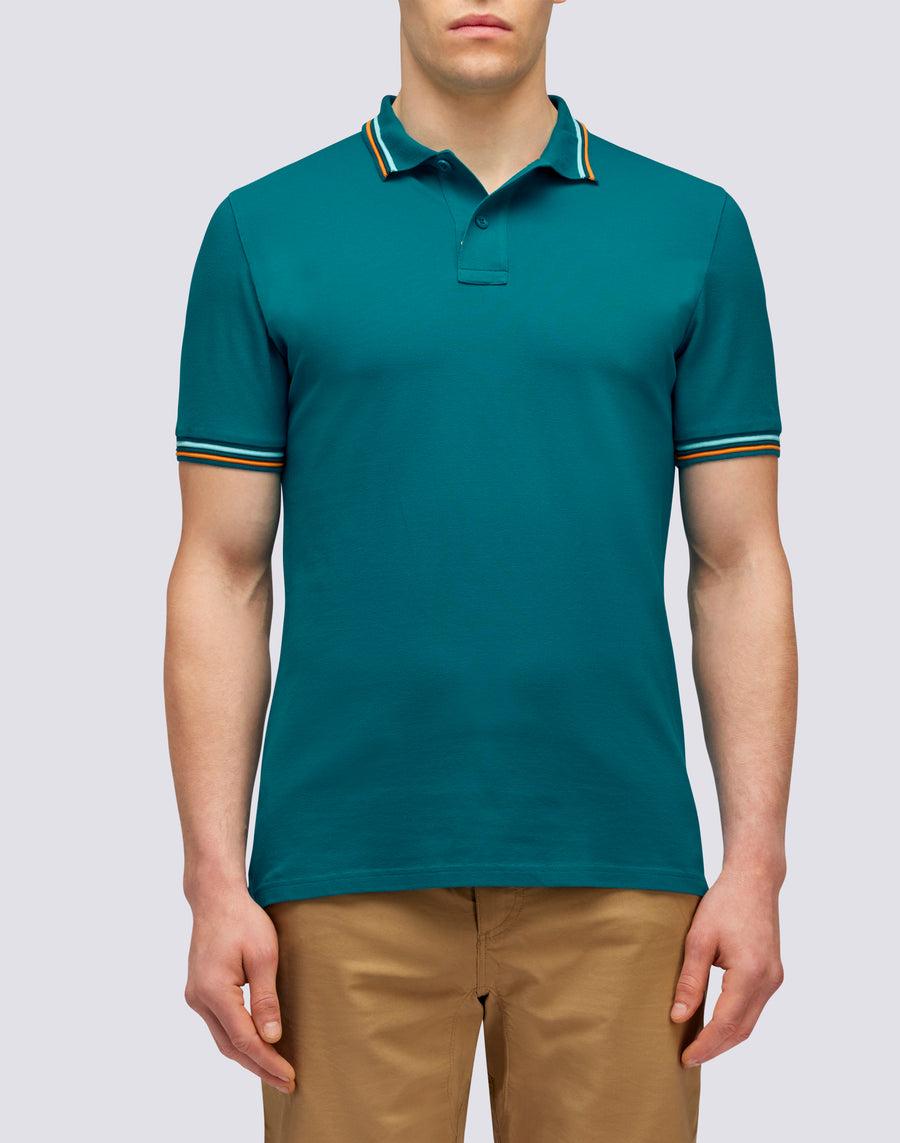 Sundek POLO BRICE IN COTONE PIQUET CON DETTAGLI TRICOLOR m779plj6500-01203 Spedizione Gratuita