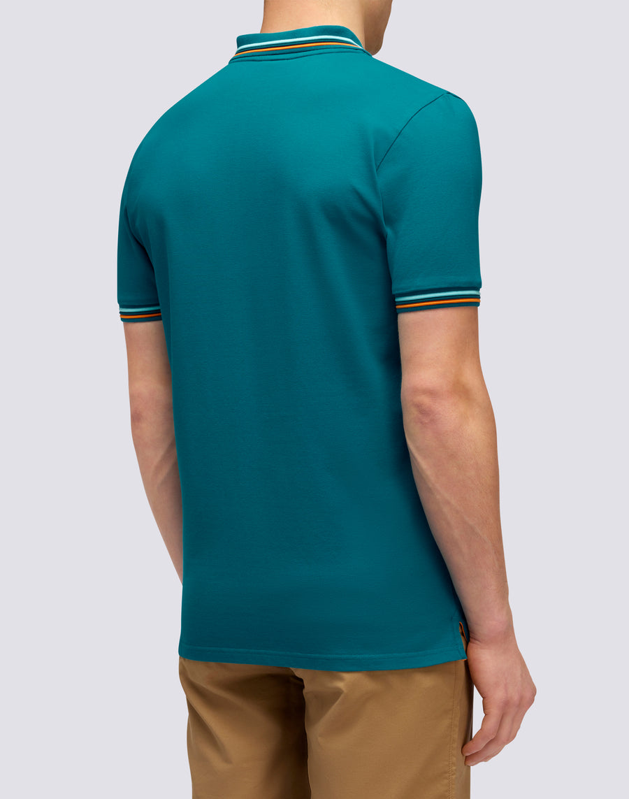 Sundek POLO BRICE IN COTONE PIQUET CON DETTAGLI TRICOLOR m779plj6500-01203 Spedizione Gratuita