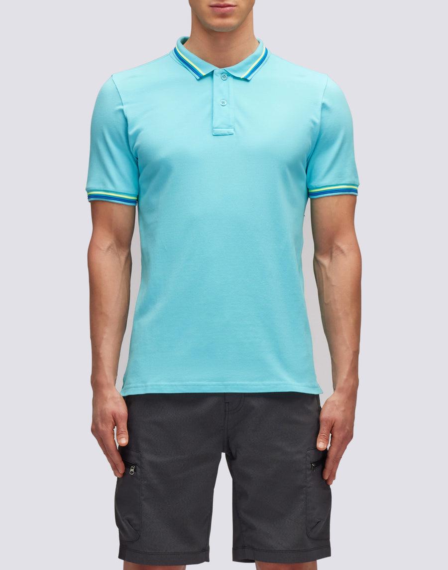 Sundek POLO BRICE IN COTONE PIQUET CON DETTAGLI TRICOLOR m779plj6500-05202 Nuovo