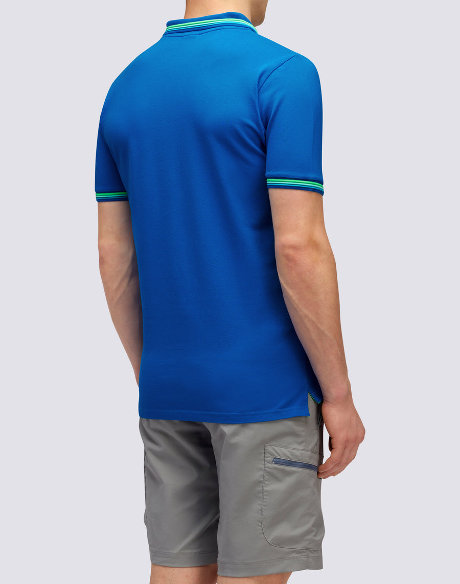 Sundek POLO BRICE IN COTONE PIQUET CON DETTAGLI TRICOLOR m779plj6500-a2201 Vendita