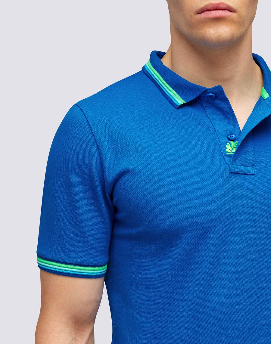 Sundek POLO BRICE IN COTONE PIQUET CON DETTAGLI TRICOLOR m779plj6500-a2201 Vendita