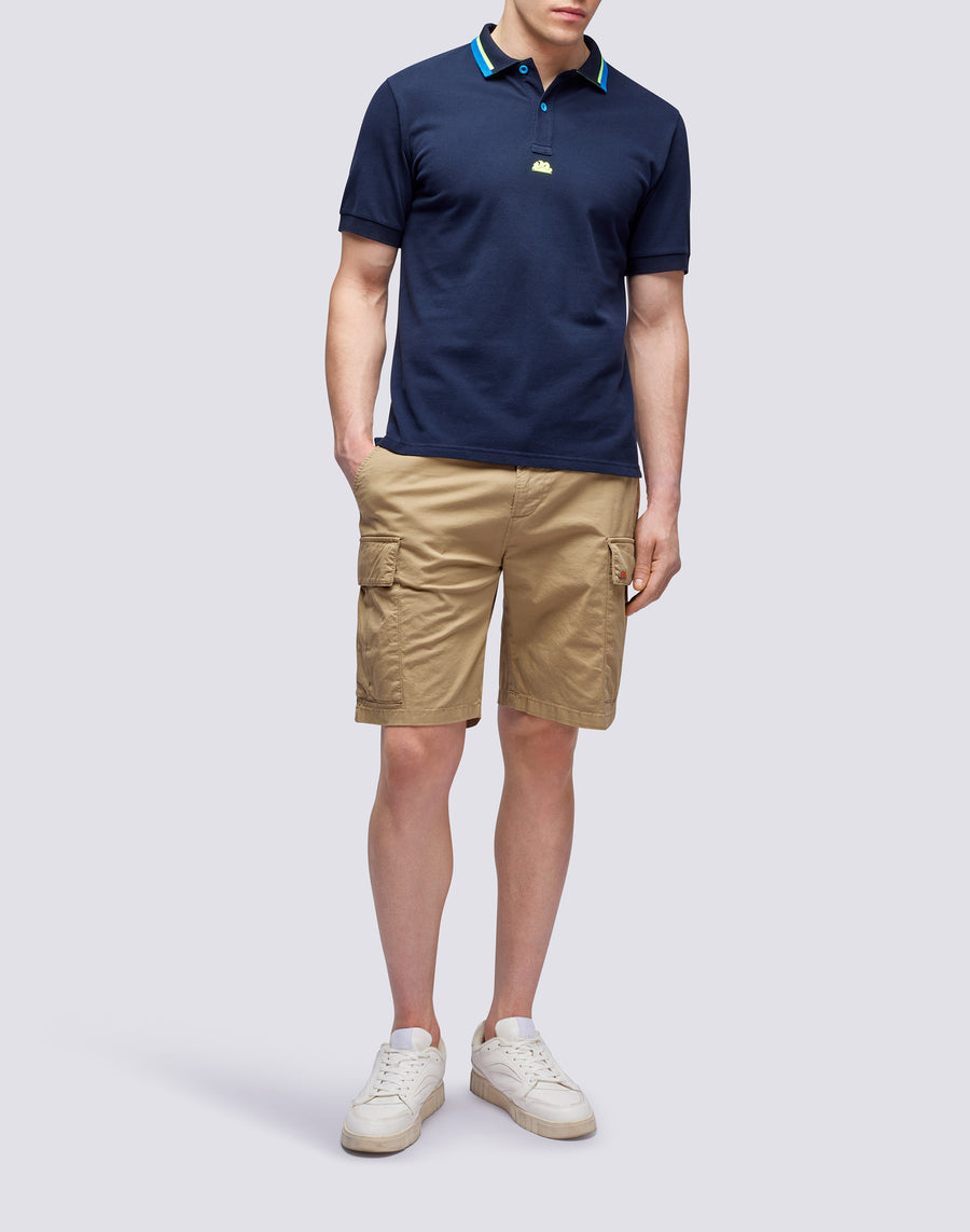 Sundek POLO IN COTONE PIQUET COMBINATO m997plpq500-32202 Promozione Limitata