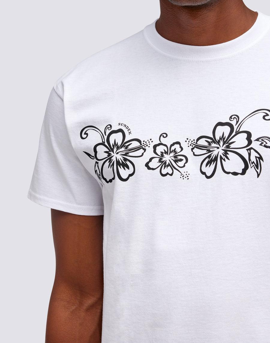 Sundek T-SHIRT ARCHIVE HIBISCUS PRINT m636tejy3ia-00600 Fino Al -60%