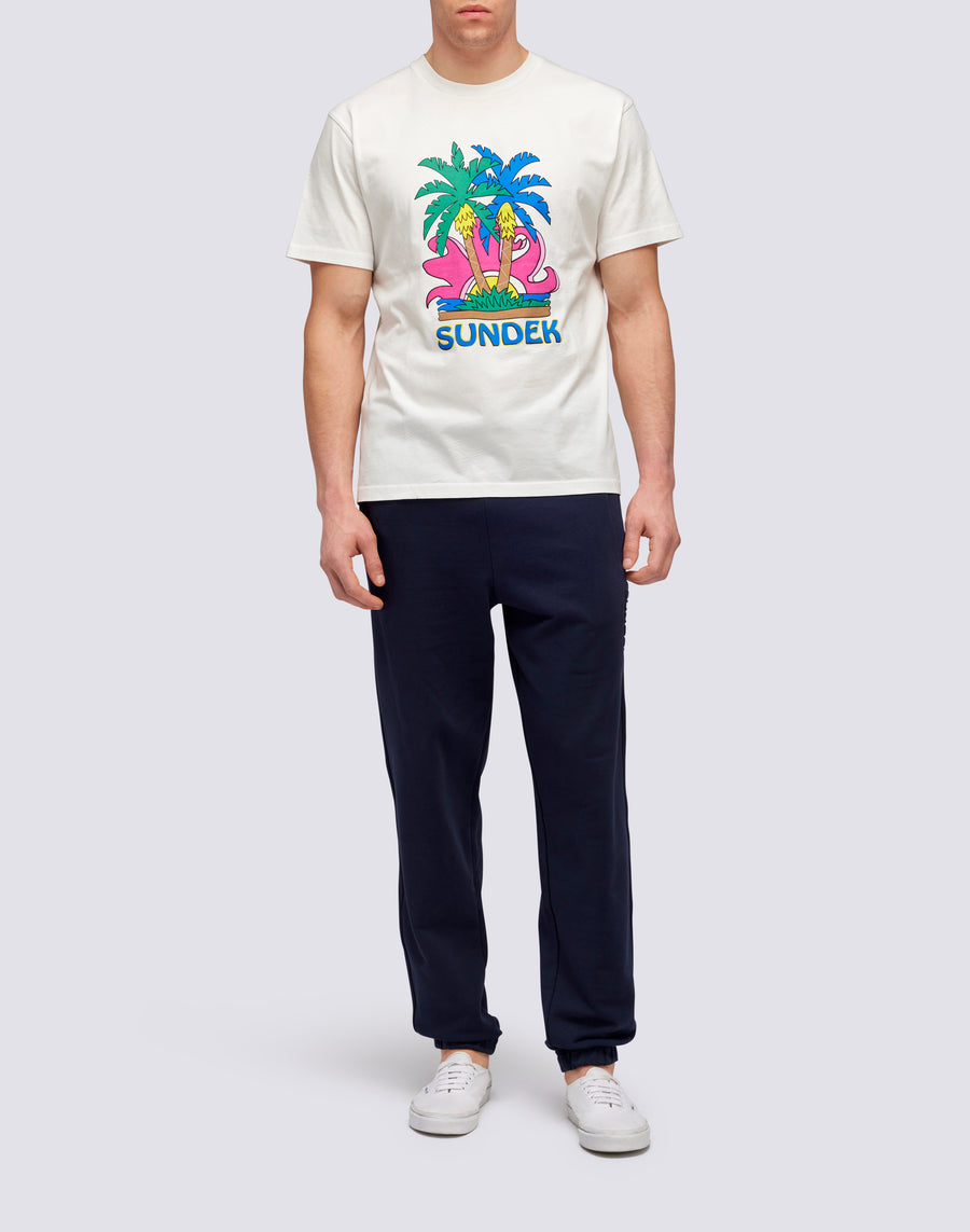 Sundek T-SHIRT ISLAND PRINT m613tejr900-03900 Sottocosto