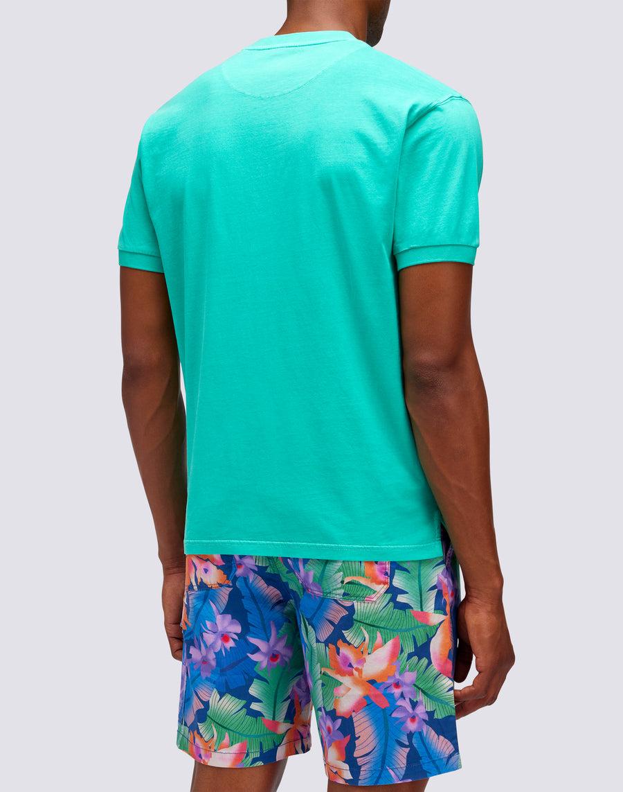 Sundek T-SHIRT NEW DEY GIROCOLLO TINTO CAPO CON LOGO m108tej78tc-a3201 Offerta