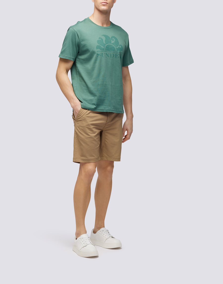 Sundek T-SHIRT MANICHE CORTE CON LOGO m021tej78ot-a1600 Nuova