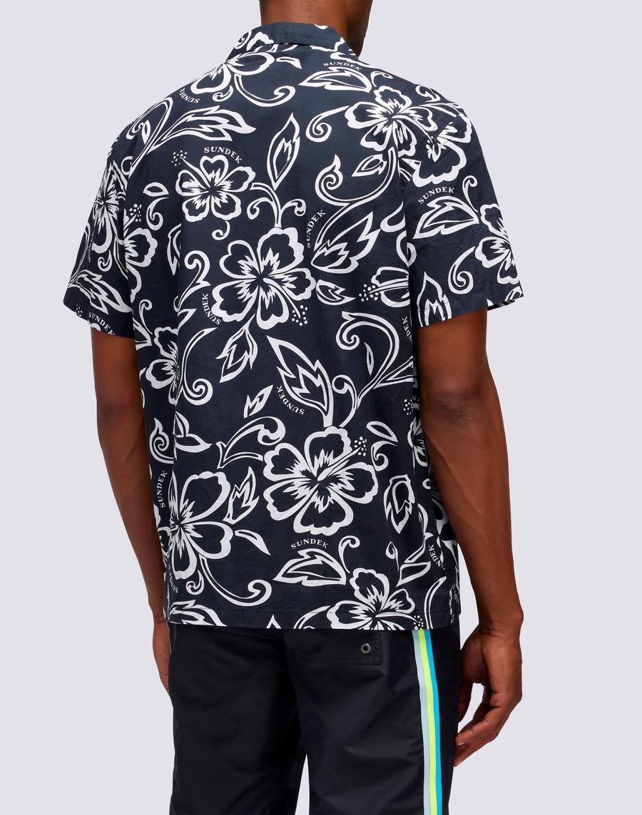 Sundek CAMICIA CON STAMPA HIBISCUS VINTAGE m817shmu1ia-661ia Qualità