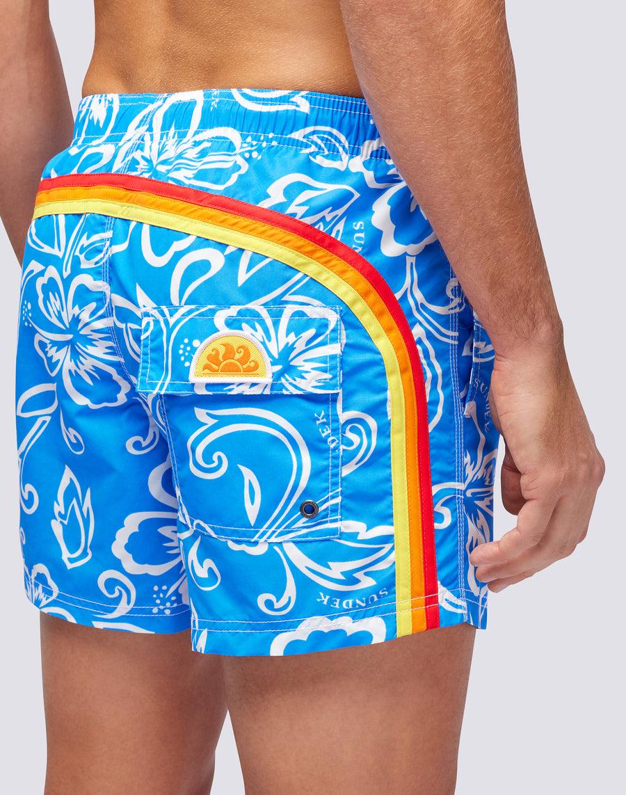 Sundek BOARDSHORT STAMPA ARCHIVE HIBISCUS m504bdta1ia-616ia Nuovo