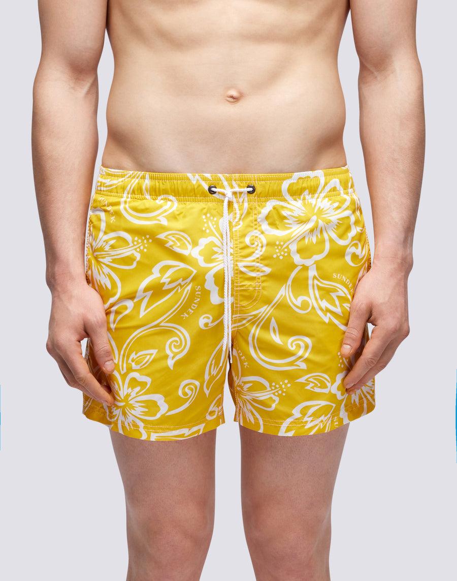 Sundek COSTUME A PANTALONCINO CORTO VITA ELASTICATA STAMPA ARCHIVE HIBISCUS m504bdta1ia-a29ia Promozione