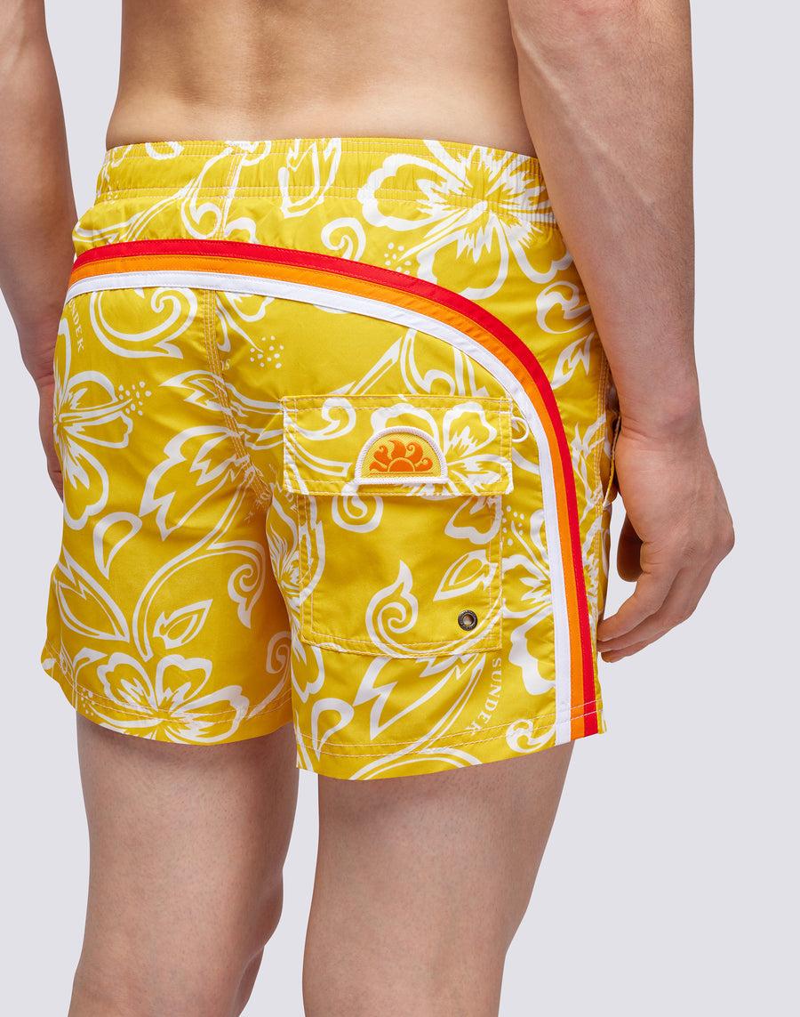 Sundek COSTUME A PANTALONCINO CORTO VITA ELASTICATA STAMPA ARCHIVE HIBISCUS m504bdta1ia-a29ia Promozione