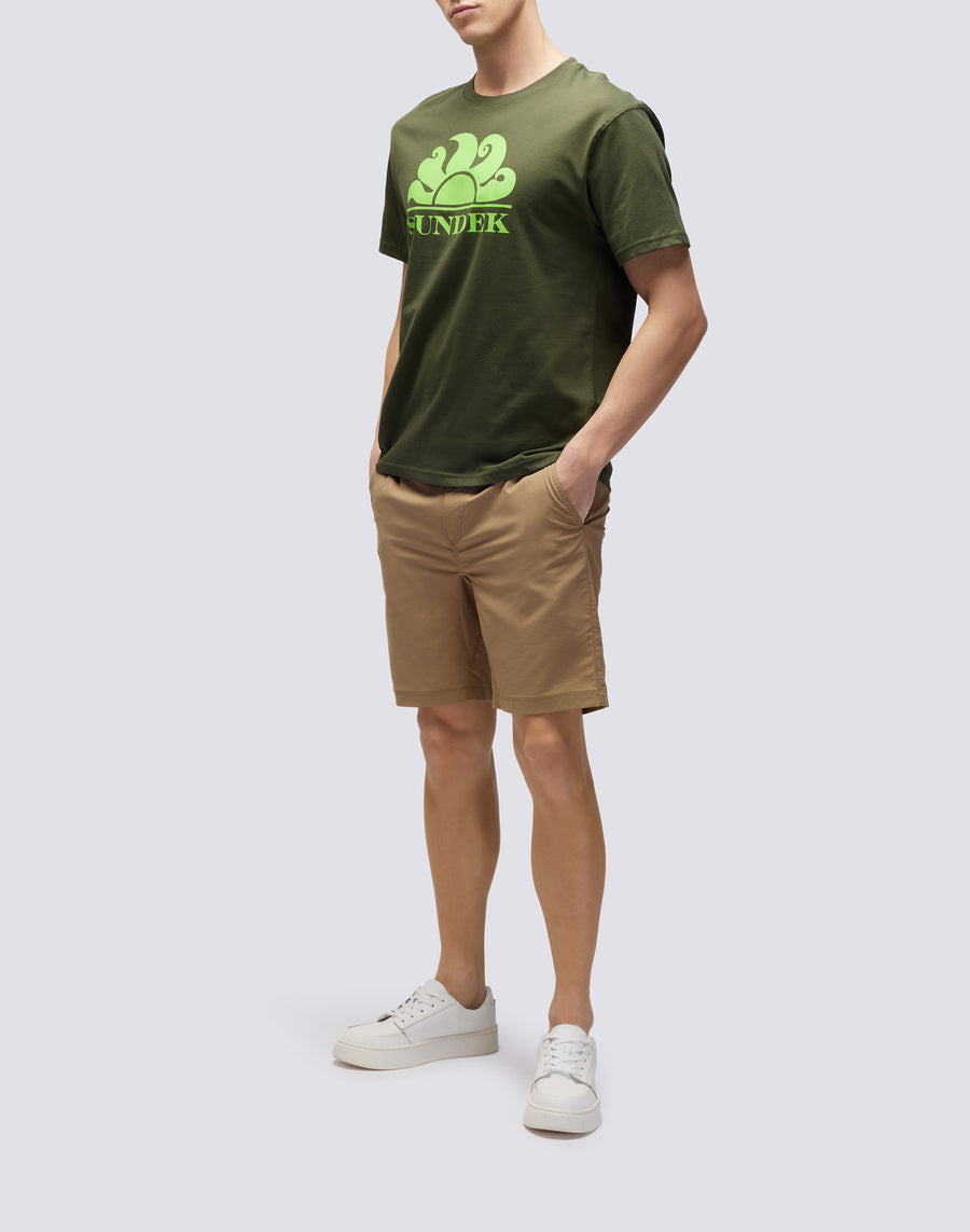 Sundek T-SHIRT GIROCOLLO CON STAMPA LOGO m021tej7800-30204 Spedizione Gratuita