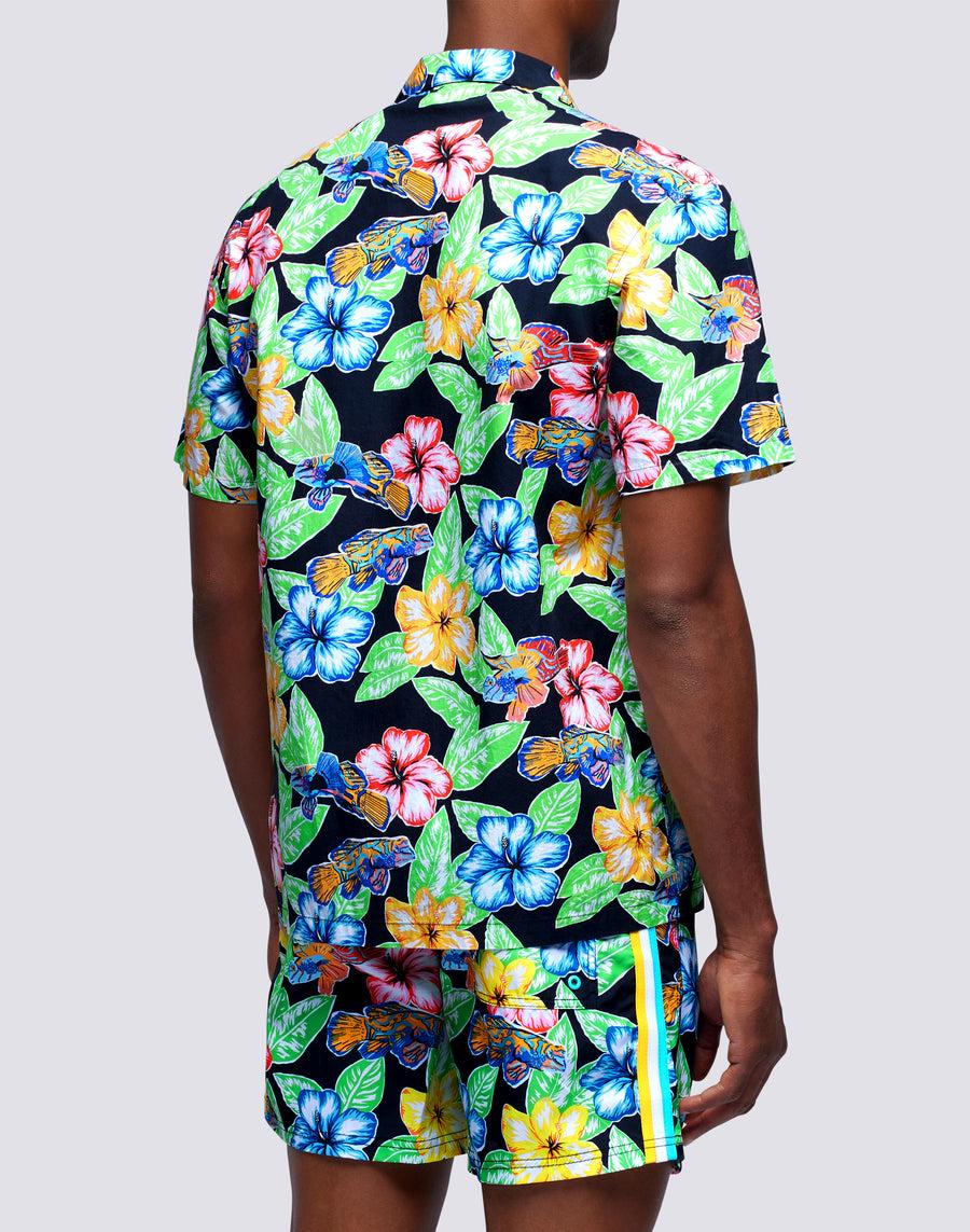 Sundek camicia con stampa floreale all over m669tesj500-a1800 Sottocosto