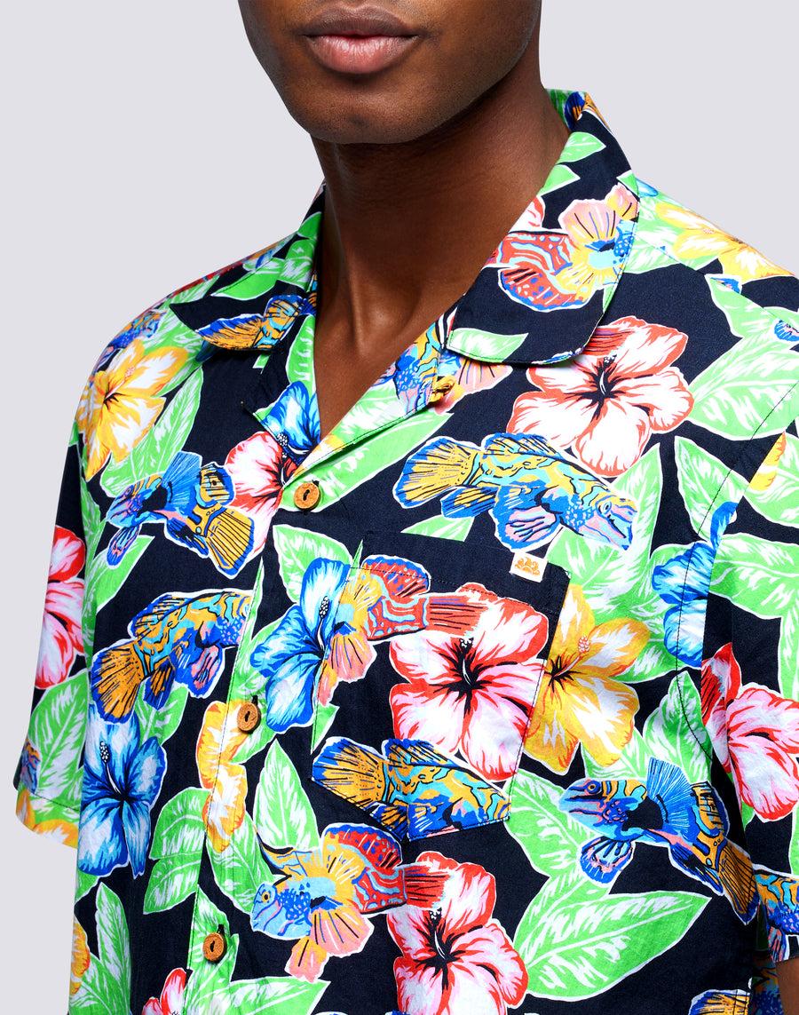 Sundek camicia con stampa floreale all over m669tesj500-a1800 Sottocosto