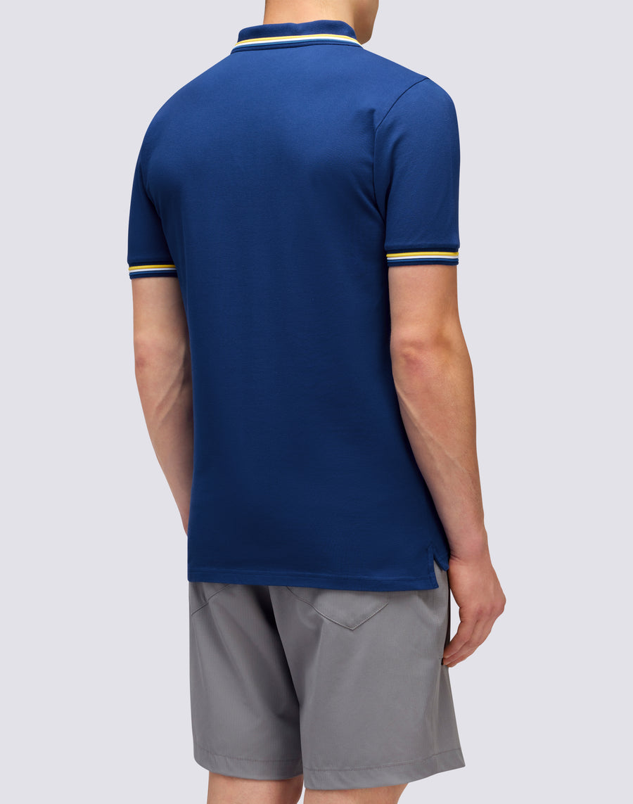 Sundek POLO BRICE IN COTONE PIQUET CON DETTAGLI TRICOLOR m779plj6500-a1701 Saldi Di Fabbrica