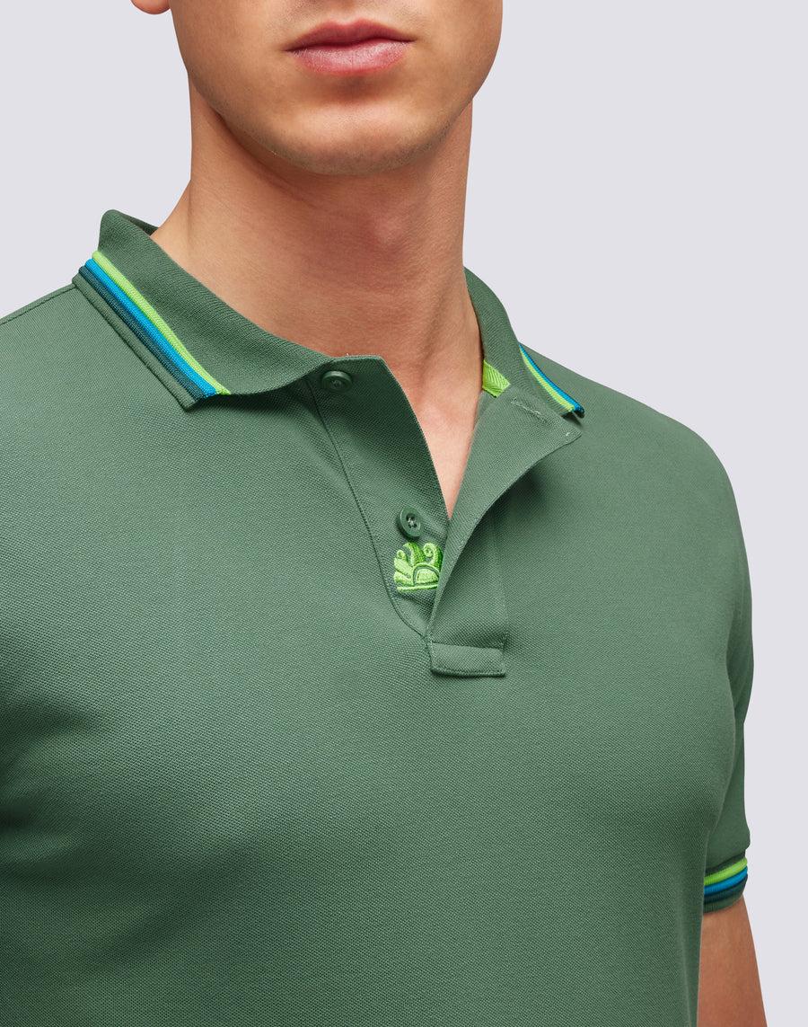 Sundek POLO BRICE IN COTONE PIQUET CON DETTAGLI TRICOLOR m779plj6500-a1601 Vendite Flash