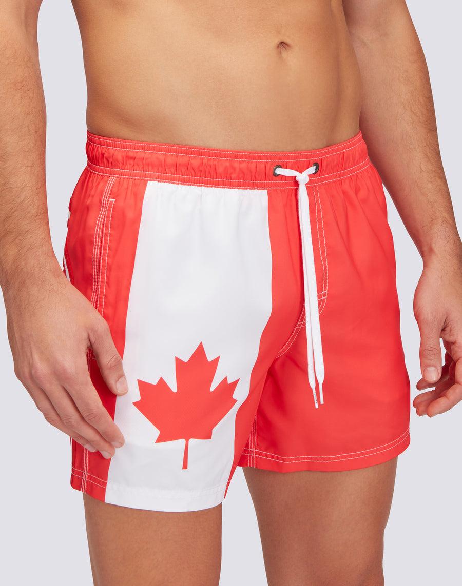 Sundek COSTUME DA BAGNO CORTO VITA ELASTICATA POLIESTERE RICICLATO REPREVE® BANDIERA CANADA M504BDRT3FGA42FG Acquista Ora