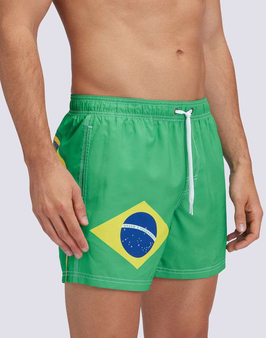 Sundek COSTUME DA BAGNO CORTO VITA ELASTICATAPOLIESTERE RICICLATO REPREVE® BANDIERA BRASILE M504BDRT3FG280FG Shopping Online