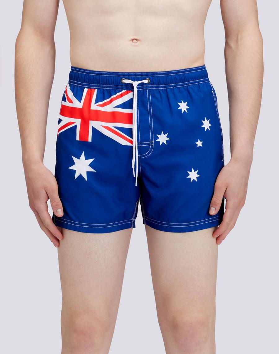 Sundek COSTUME DA BAGNO CORTO VITA ELASTICATA POLIESTERE RICICLATO REPREVE® BANDIERA AUSTRALIA M504BDRT3FG629FG Sottocosto