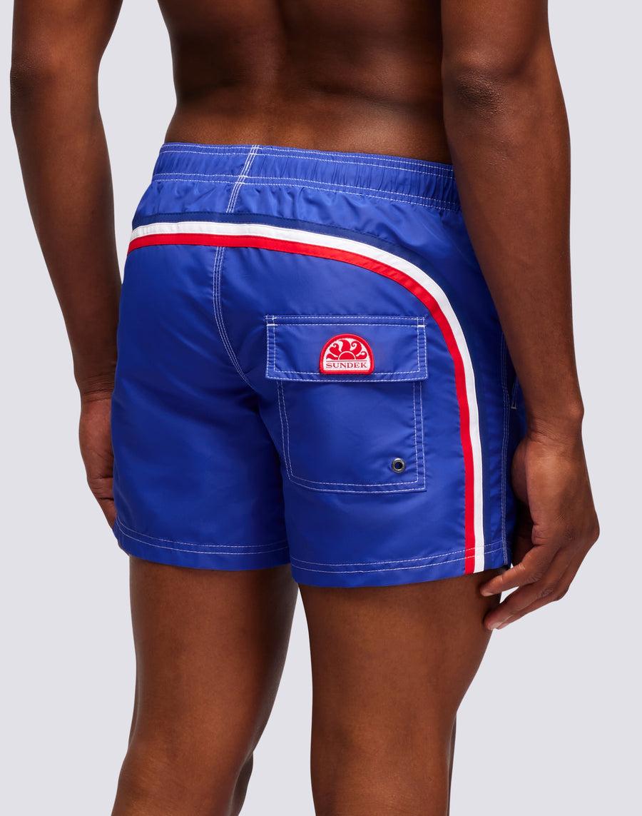 Sundek costume da bagno corto vita elasticata iconic taffeta bandiera francia m504bdta100-00642 Online