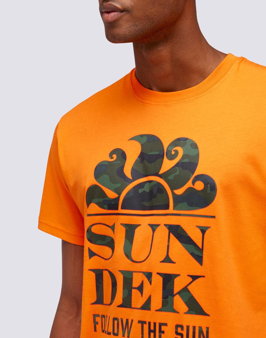 Sundek T-SHIRT STAMPA CAMOU FOLLOW THE SUN m026tej7853-55000 Consegna Veloce