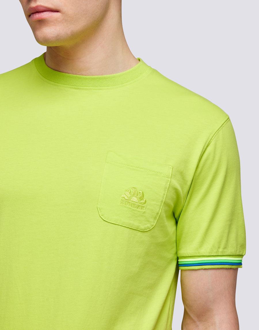 Sundek T-SHIRT FINN GIROCOLLO CON TASCHINO m775tej7800-69101 Sconti questo mese