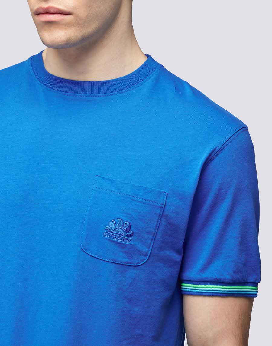 Sundek T-SHIRT FINN GIROCOLLO CON TASCHINO Economico