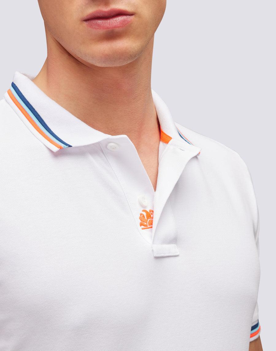Sundek polo brice in cotone piquet con dettagli tricolor M779PLJ6500-00634 Prezzo Ridotto