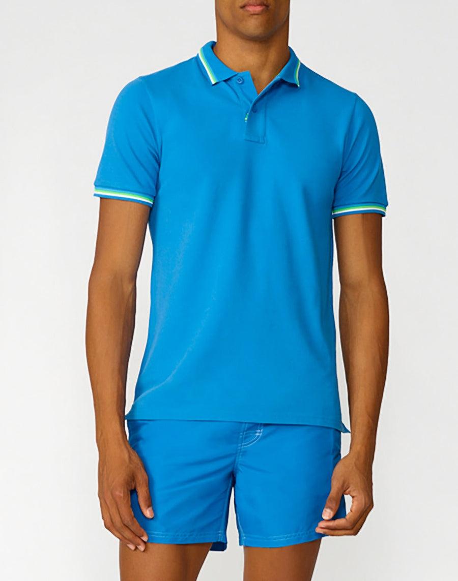 Sundek polo brice in cotone piquet con dettagli tricolor M779PLJ6500-08908 Sconto