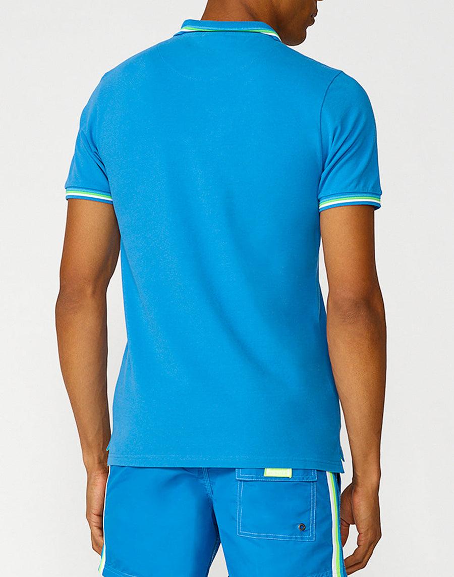 Sundek polo brice in cotone piquet con dettagli tricolor M779PLJ6500-08908 Sconto