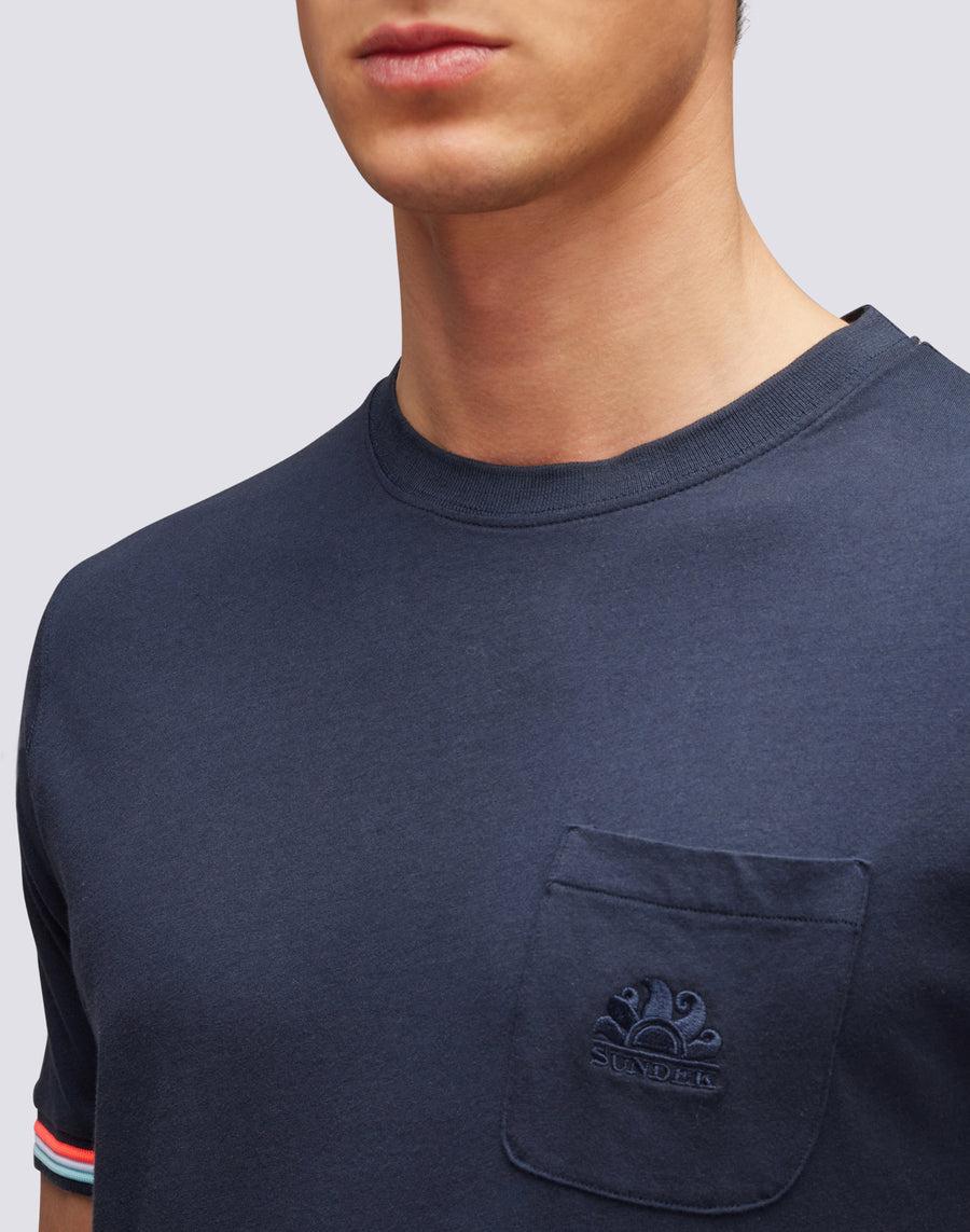Sundek t-shirt finn girocollo con taschino M775TEJ7800-00724 Offerte