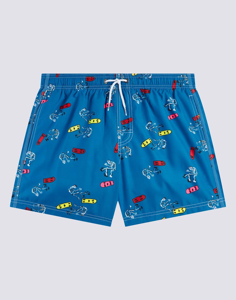 Sundek costume da bagno corto vita elasticata stampa skeleton ollie repreve® m504bdrt3ko-a17ko Offerte