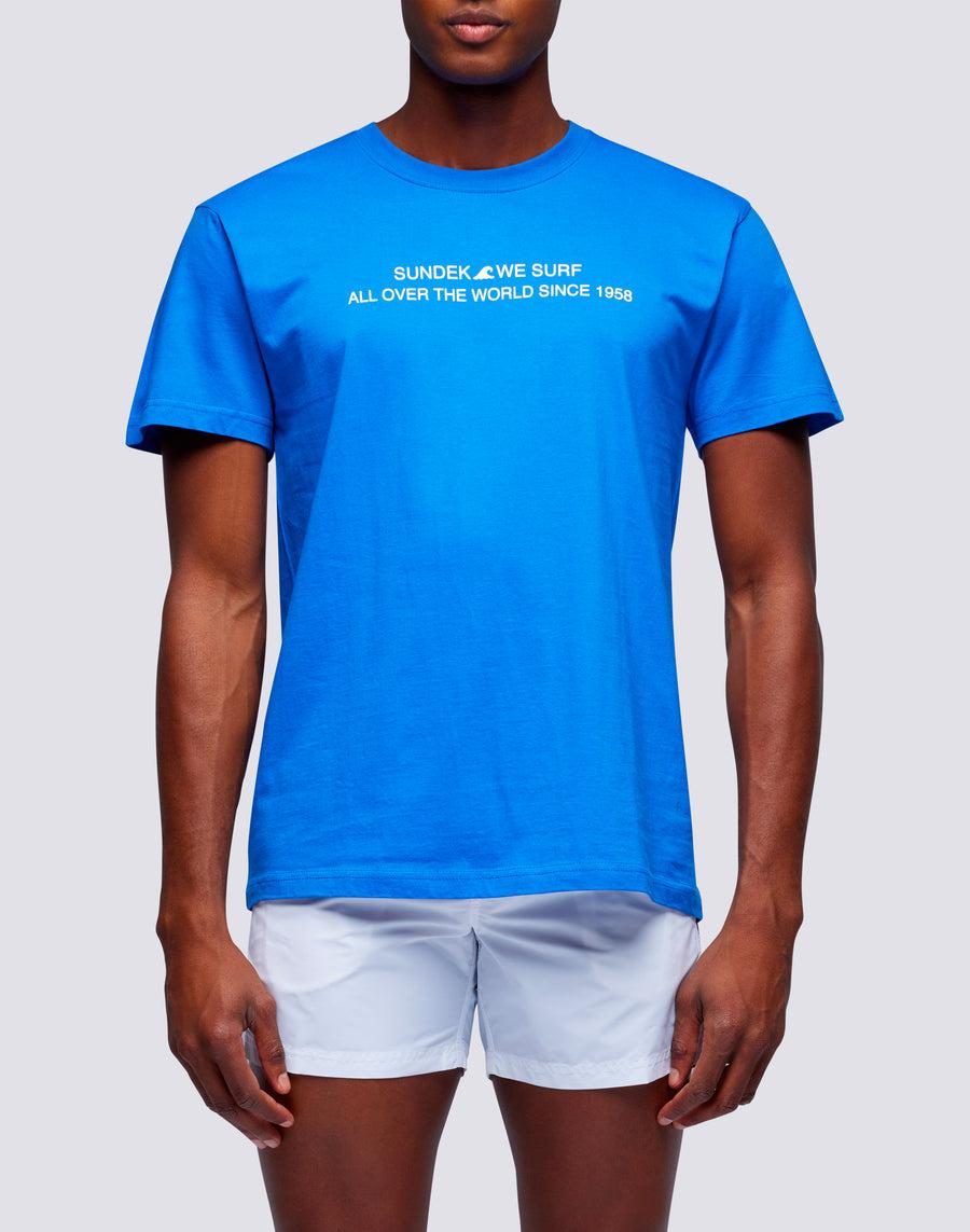 Sundek t-shirt uomo in cotone capsule flag m633bdrt4km-008km Italia