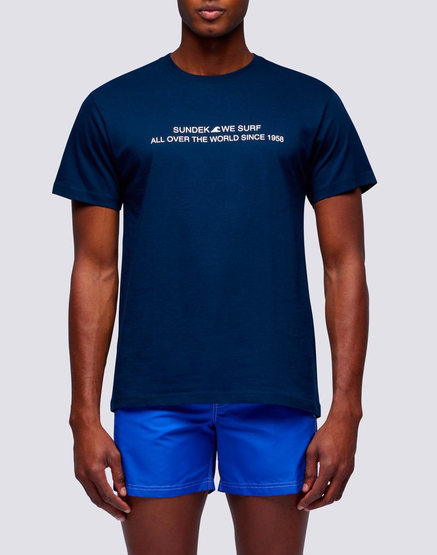 Sundek t-shirt uomo in cotone capsule flag m669tesj500-00600 In Linea