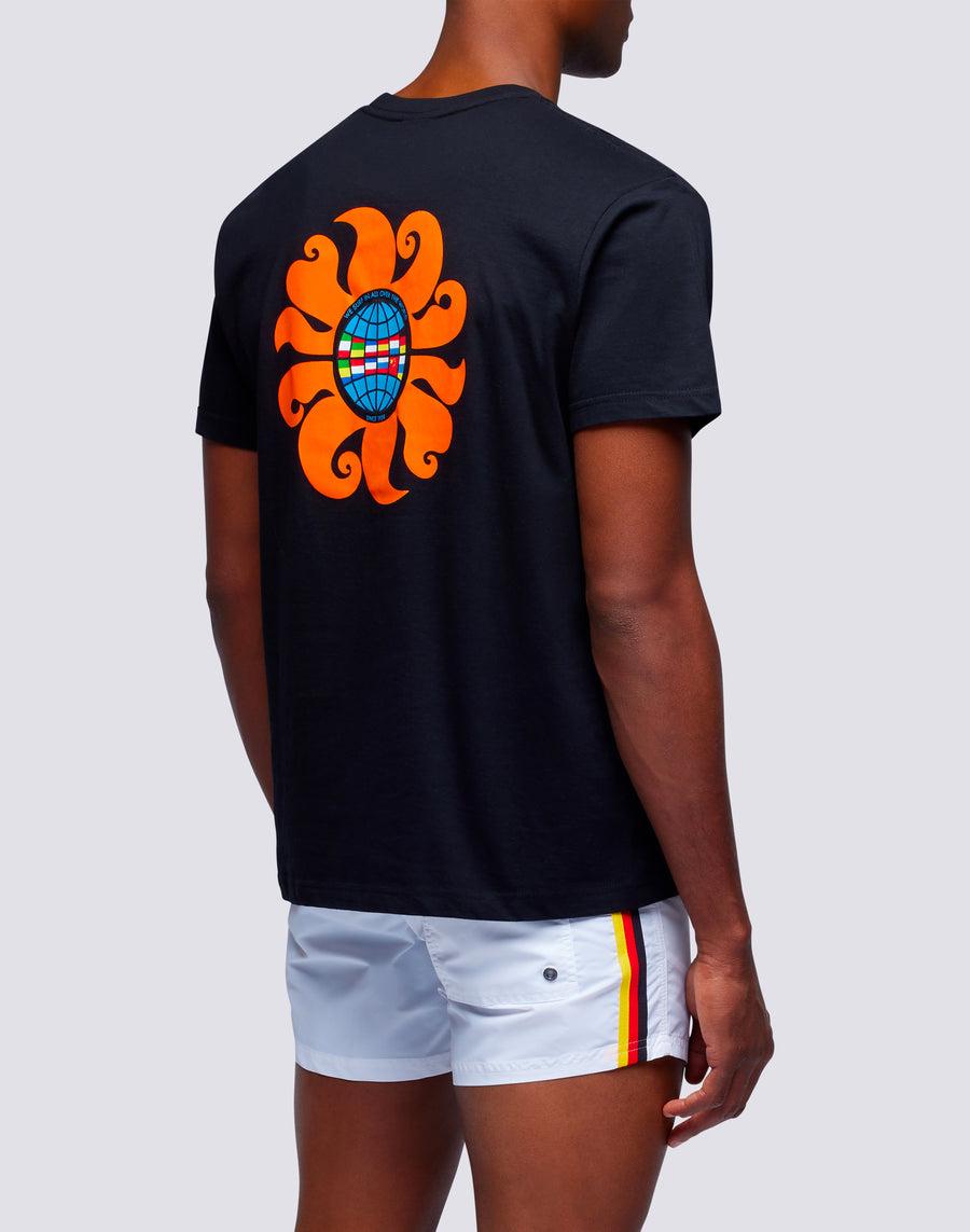 Sundek t-shirt uomo in cotone capsule flag m669tesj500-00100 Nuovo