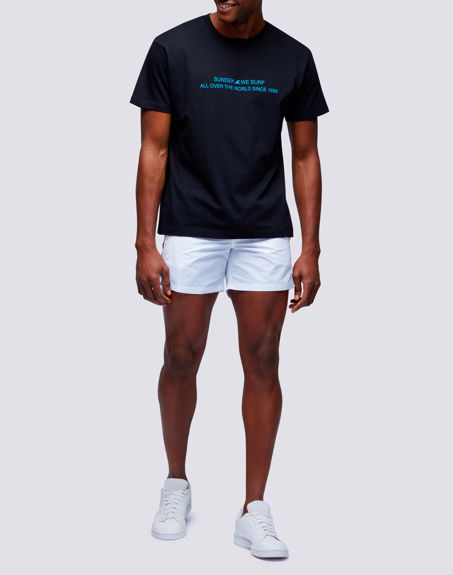 Sundek t-shirt uomo in cotone capsule flag m669tesj500-00100 Nuovo