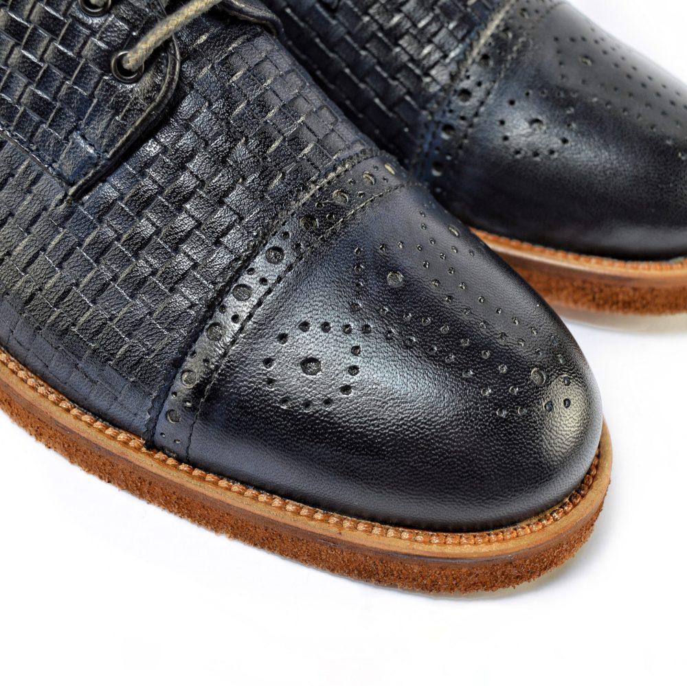 Ton Goût Scarpe Derby Blu In Linea