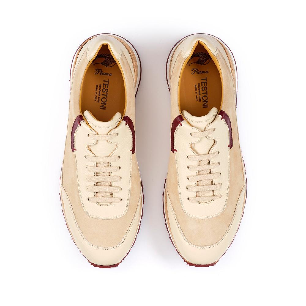 A.Testoni MOENA SNEAKER NUBUK CALF + DEER ° Sottocosto