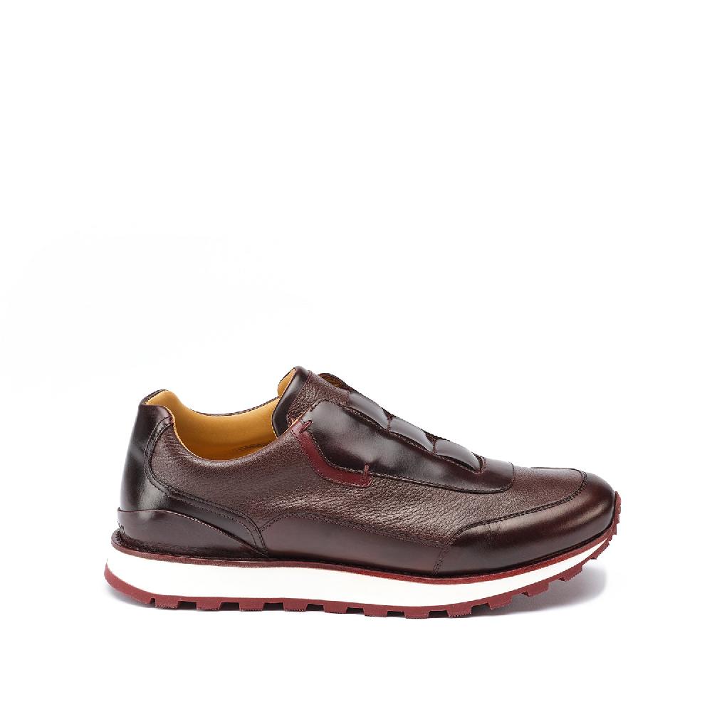A.Testoni MOENA SNEAKER ROYAL CALF + GRAINED CALF ° Novità