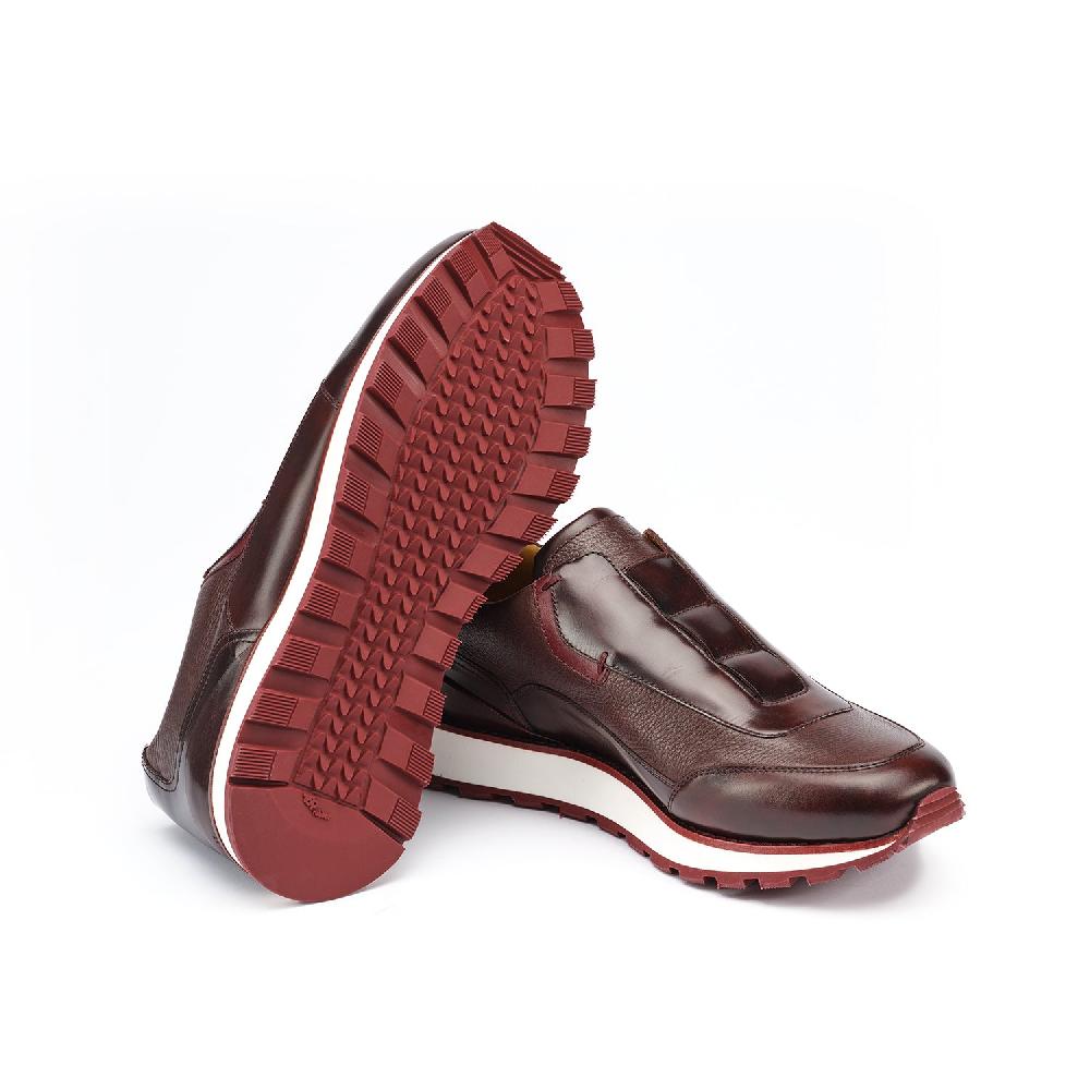 A.Testoni MOENA SNEAKER ROYAL CALF + GRAINED CALF ° Novità