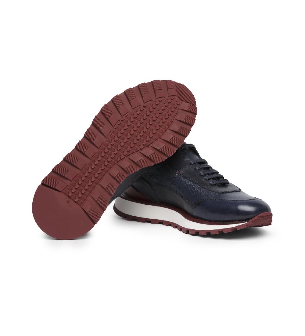 A.Testoni MOENA SNEAKERS CHUNKY IN PELLE E CERVO Sconto